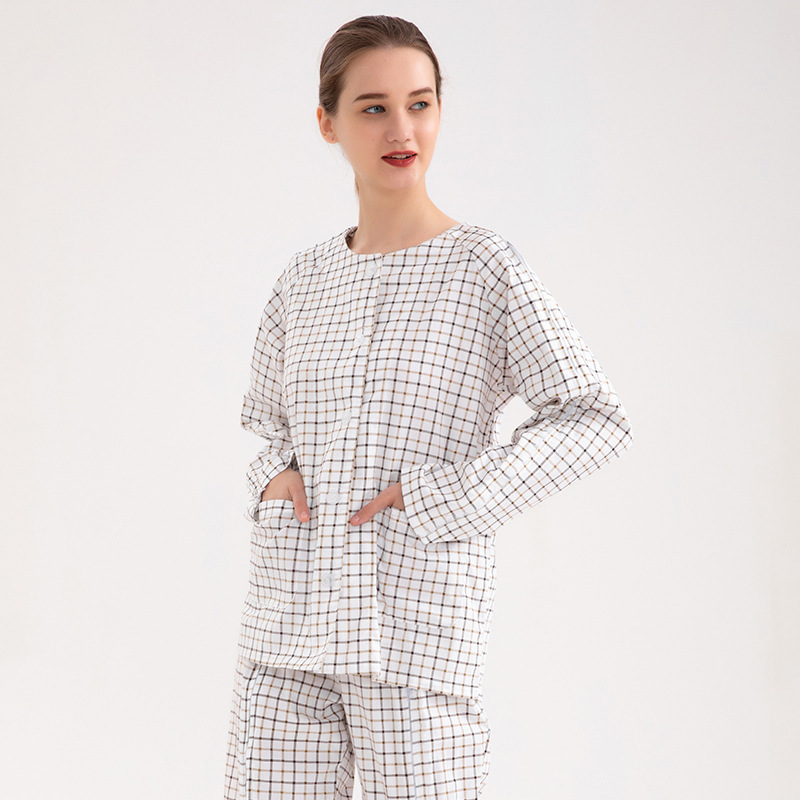 Hospital Patient Clothing Women's Long-sleeved Shirt Pajamas cos Patient Dress-up Props Cotton Suit Patient Care Clothing Hospital Patient Clothing Women's Long-sleeved Shirt Pajamas cos Patient Dress-up Props Cotton Suit Patient Care Clothing