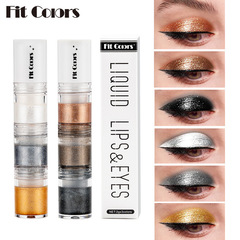Cross-border Fit Colors 3-node smoky eye shadow water eye shadow diamond liquid pearl fine shimmer metal eye shadow liquid lip liquid