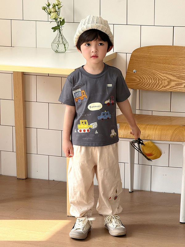 男の子 Tシャツ半袖子供夏服夏薄い 2025 新しい赤ちゃん男の子半袖 Tシャツトレンディな子供服|undefined