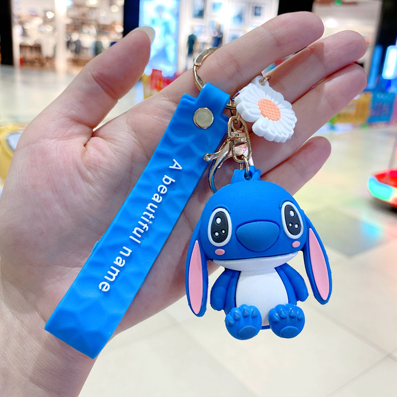 漫画かわいいステッチキーホルダークリエイティブカップルバッグ車のキーチェーンペンダントギフト小物卸売|undefined