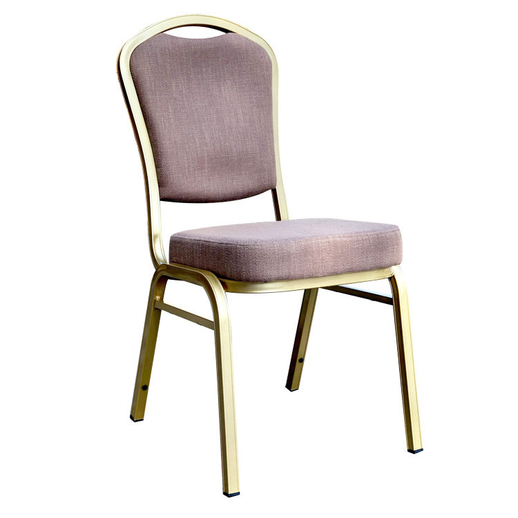 Aluminum Alloy flannel conference chair dining chair iron tube linen banquet chair can be equipped with chair cover hotel restaurant table and chair
