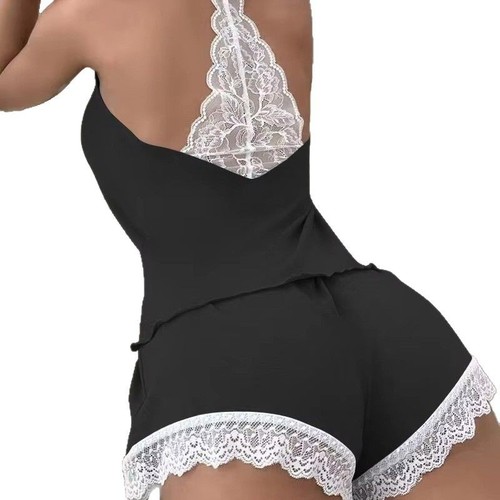 Cotton Pajamas Milk Silk Sexy Sleepwear Lingerie Shorts Home Set for Women