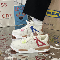 Men's shoes men's ins style air cushion basketball running shoes new mandarin duck versatile student couple sneakers dad shoes trendy