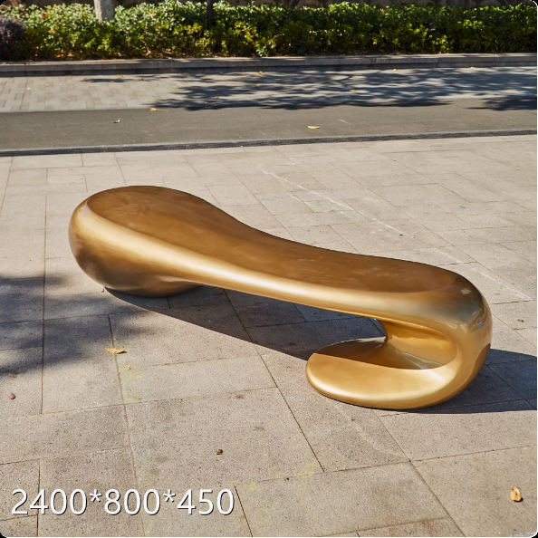 FRP banco banco asiento centro comercial asiento cuadrado asiento de ocio al aire libre parque creativo ocio práctico