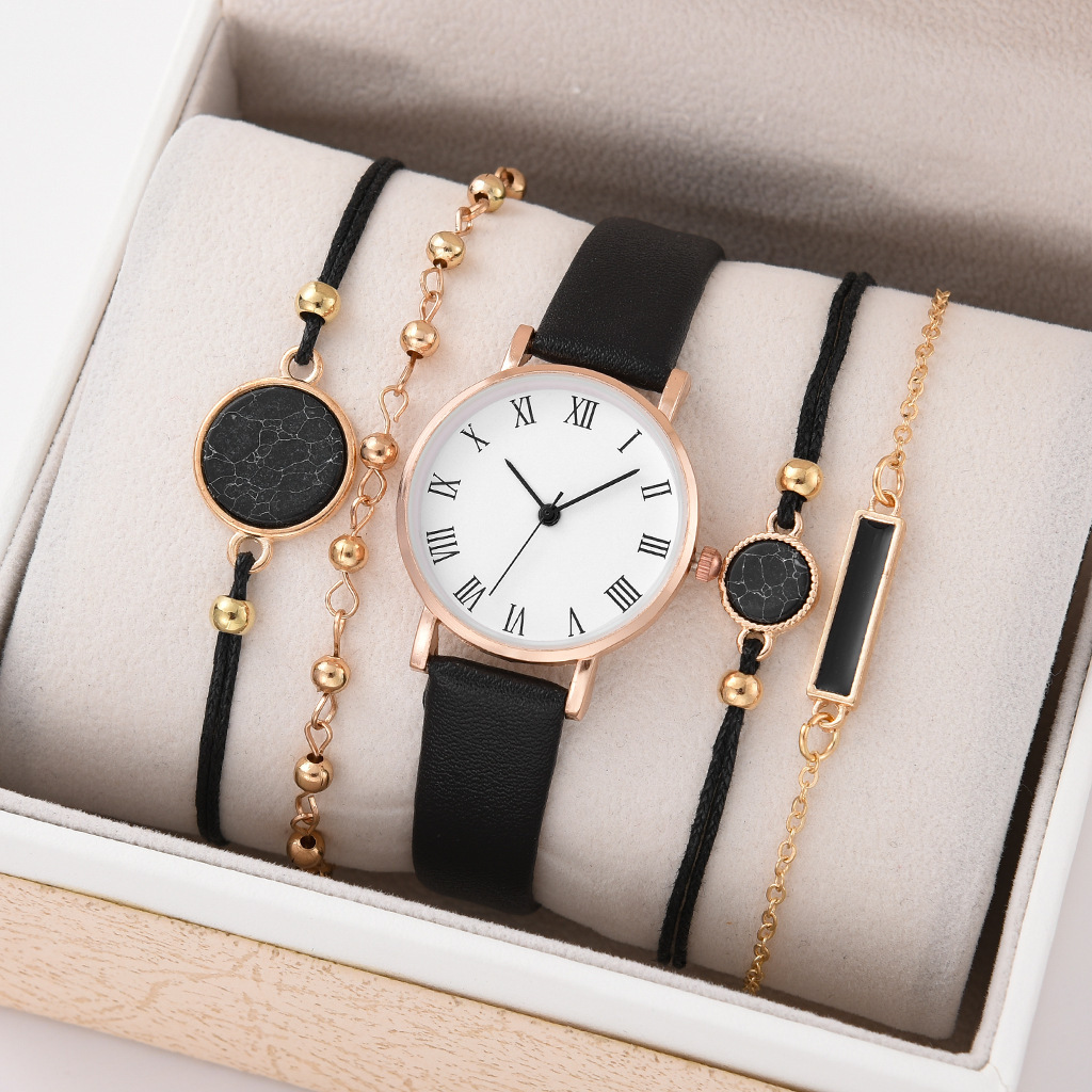 5 pcs/set boutique gift set spot fashion personality men's watch bracelet_voghion.com