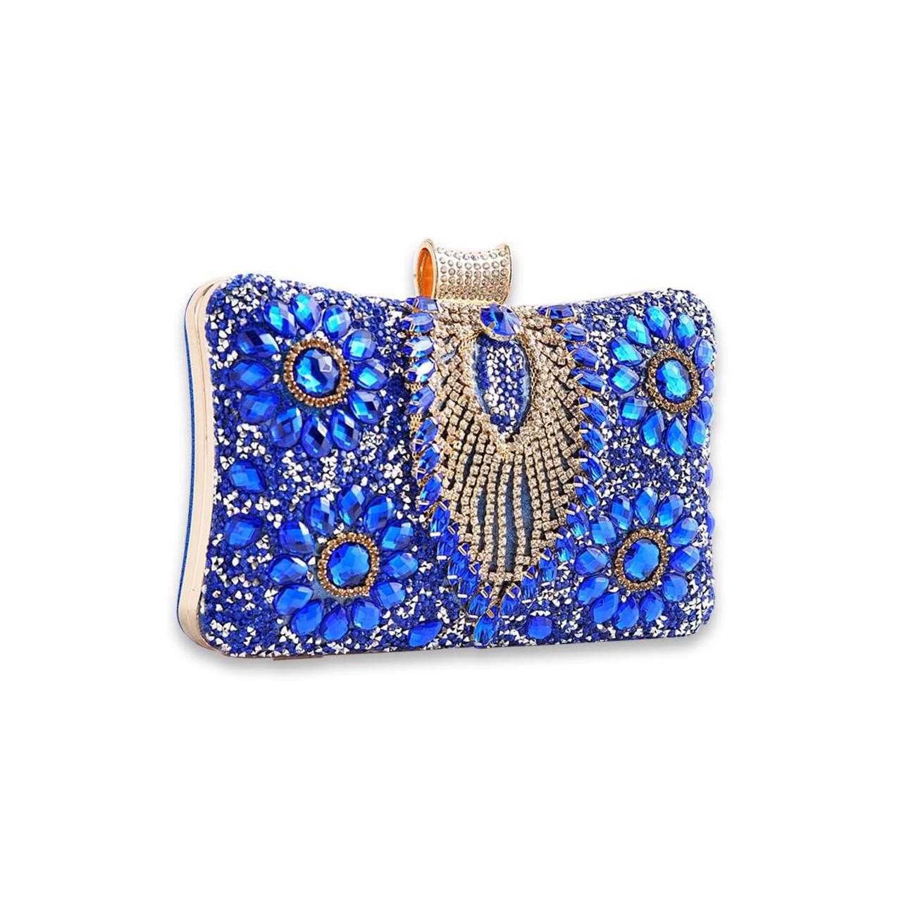 2025 New Luxury Diamond-Encrusted Cheongsam Clutch Bag, Rhinestone Evening Bag For Formal Gowns With Chain Strap - Thumbnail 5
