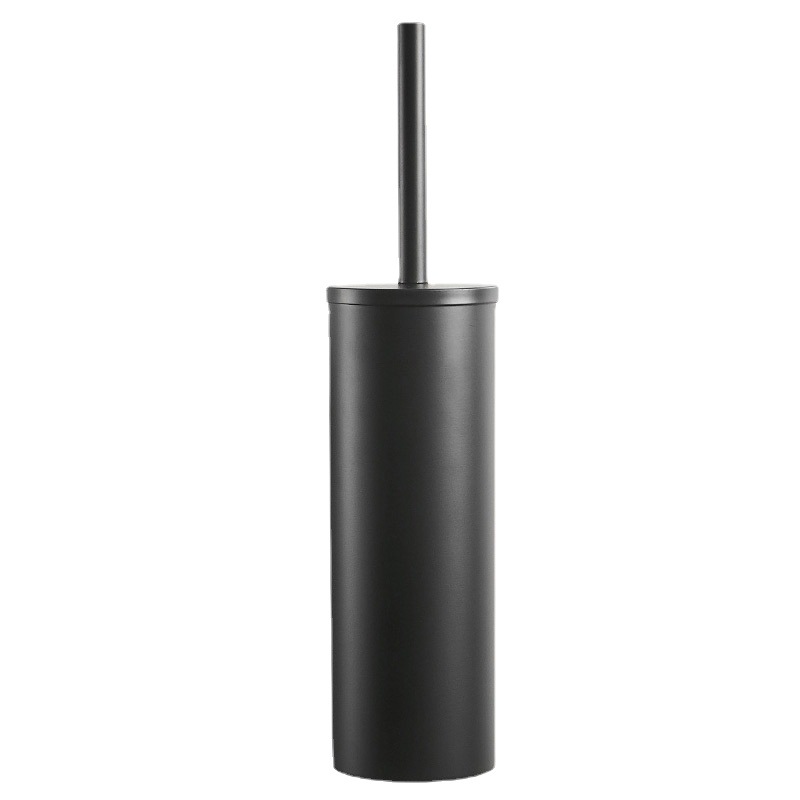 304 de acero inoxidable Negro traje de baño cepillo de baño inodoro titular montado en la pared de perforación desodorante tubo largo