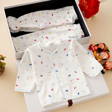 新生嬰兒兒衣服純棉套裝春秋款內衣寶寶秋衣初生和尚服分體式薄款