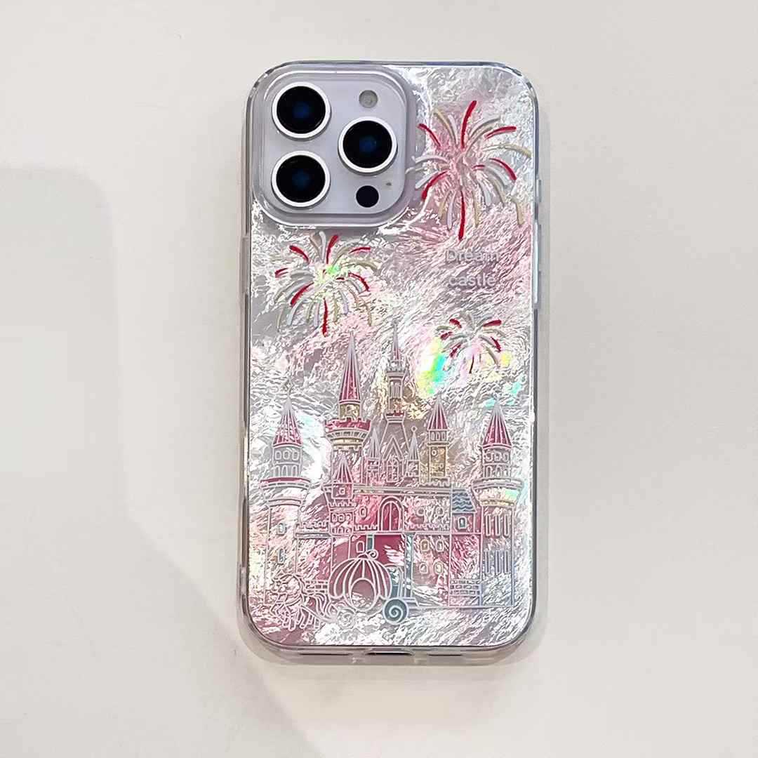 Castillo de fuegos artificiales de año nuevo para Apple 15ProMax funda para teléfono móvil iphone16 femenino 13/14 hermoso 16P femenino