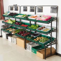 热卖超市蔬菜货架水果架子生鲜货架水果店卖菜架子摆摊多层蔬菜架