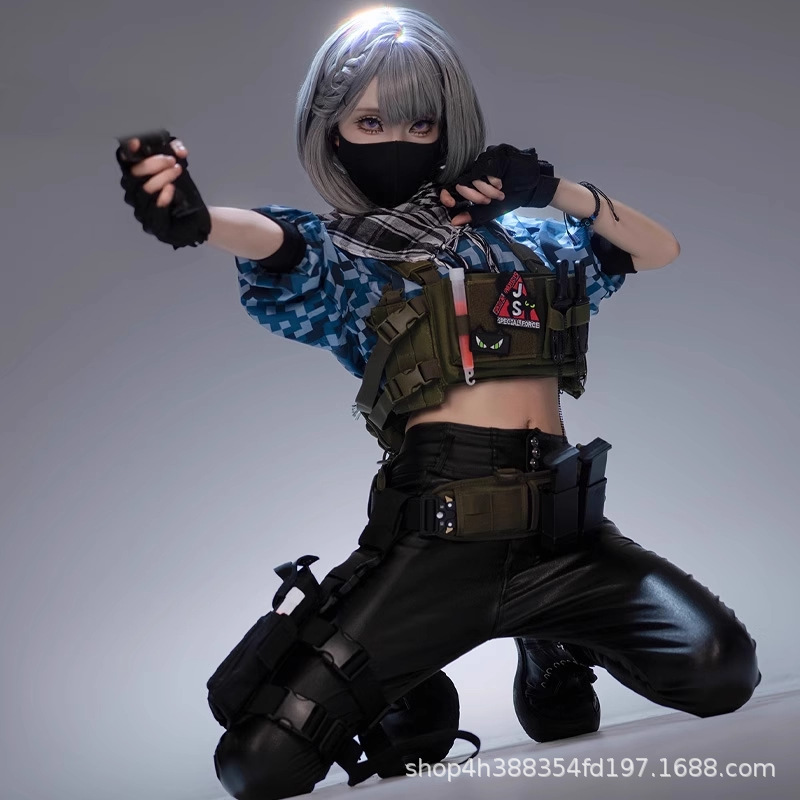 三角洲行动麦晓雯cos服骇爪原皮装备现货假发cosplay服装女大全套-阿里巴巴