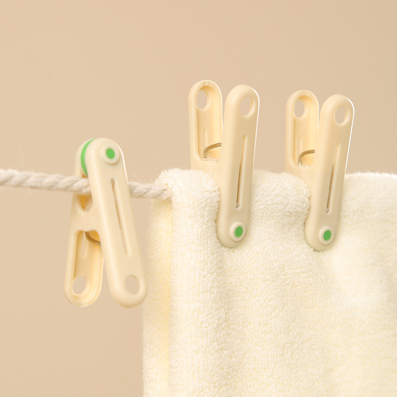 Anqin 12-Pack Small Plastic Clips for Outdoor Balcony Clothes Drying, Sock Drying, Windproof Clothespins, Anti-Drop Clips, Traceless