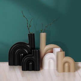 创意陶瓷工艺品餐厅花瓶酒店装饰品氛围摆件家用摆设批发送礼品