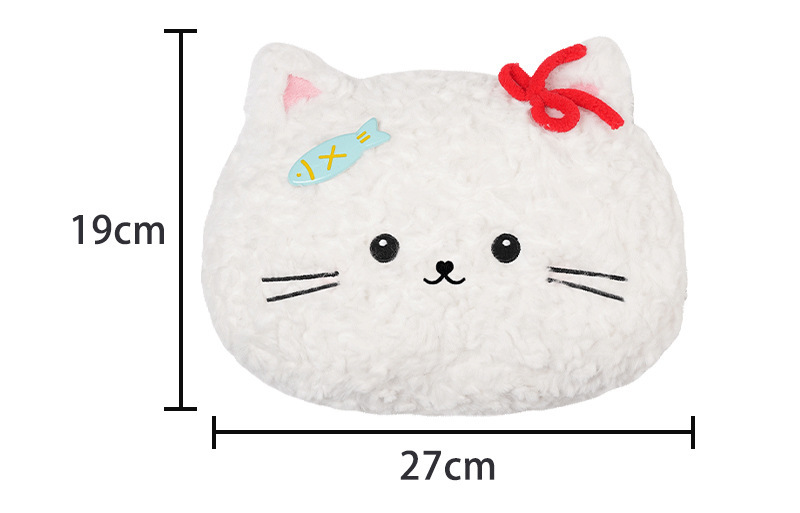 Cartoon car tissue box, cute plush cat design, multi-functional car seat back tissue dispenser