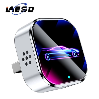 Simsiz CarPlay və Android Auto – Car-Machine Interconnection Box 2in1 - q1a-silver-colorful-car-logo-metal-glass-wireless-carplay-plus-android-auto-2-in-1-only-suitable-for-overseas-systems
