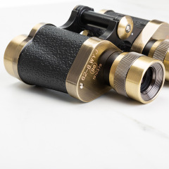 62式8X30黃銅高清高倍望遠鏡 微光夜視坐標測距帶防潮倉配牛皮盒