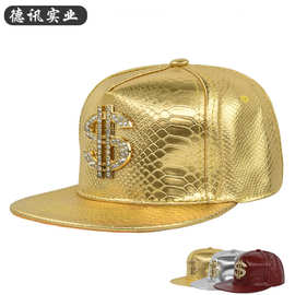 嘻哈帽$平檐棒球帽钱币金属标个性皮檐帽卡车司机帽街舞网帽HH512