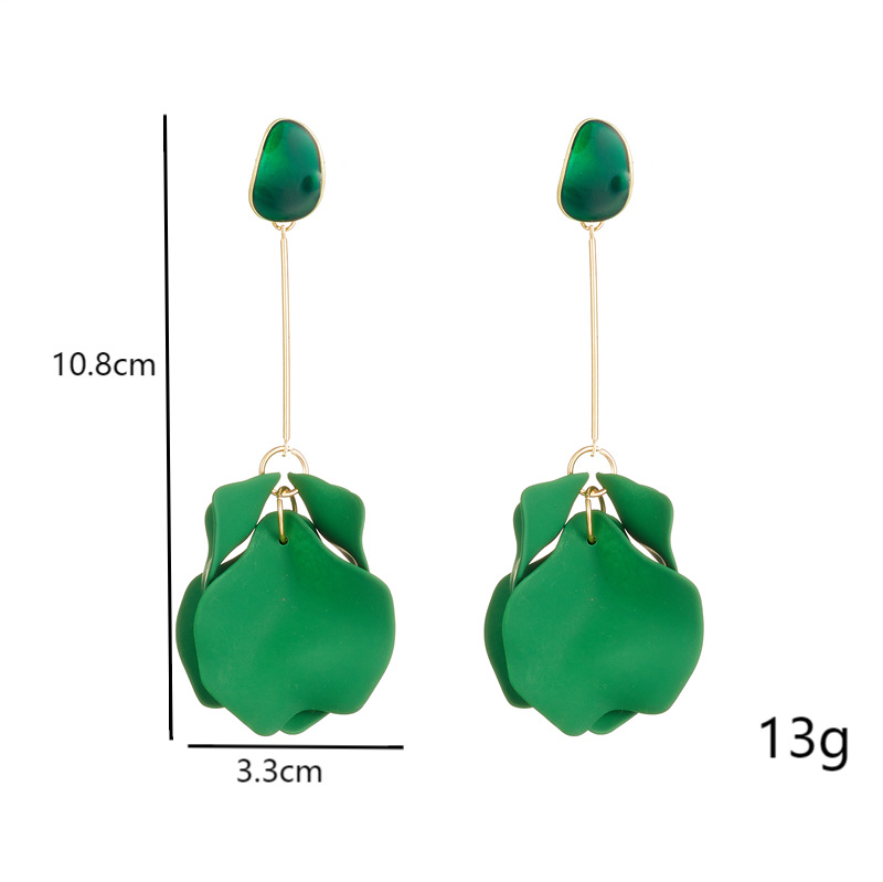 16g Weight Drop Earrings Classification 1 Pair Casual Simple Style Petal Stoving Varnish Arylic Drop Earrings