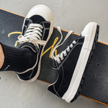 2025新款低帮帆布鞋运动休闲翘底鞋小众男鞋透气板鞋男代发HTA-21