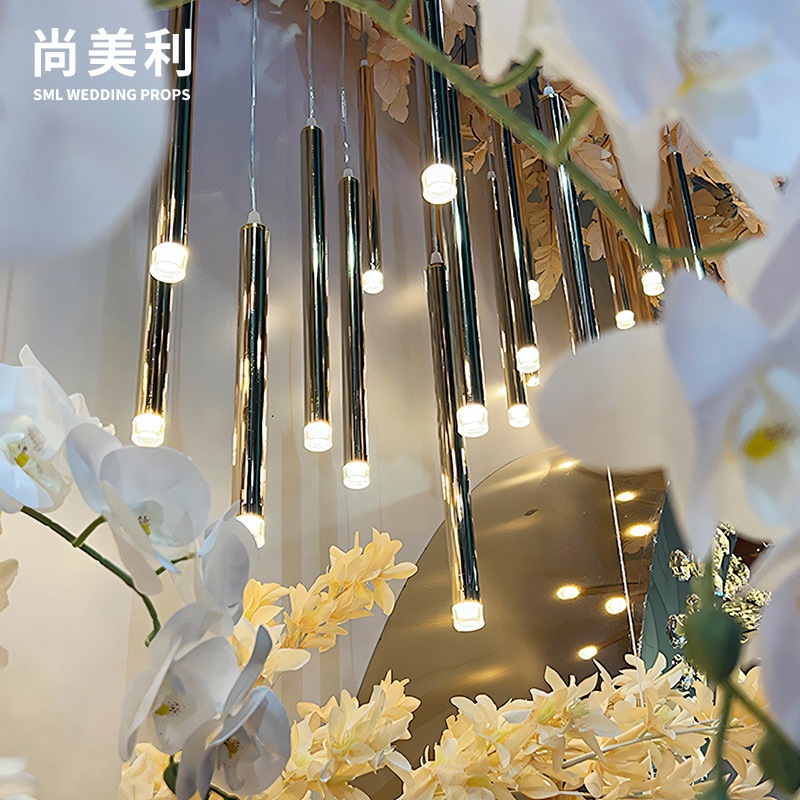 Shangmeili Oumei venta caliente moda de boda innovadora boda exquisita lámpara de cerilla de sentido de alta calidad lámpara de araña de cabeza de cerilla guía de carretera