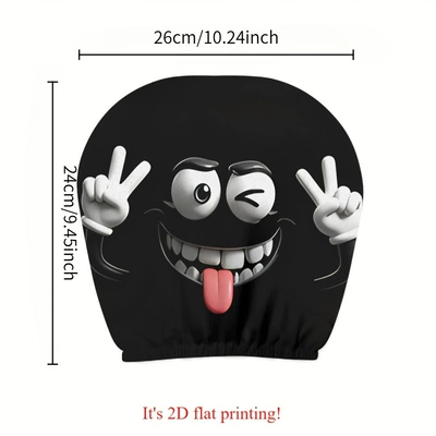 labeling and funny expression car pillowcases, Universal seat cover - cartoon-funny-expressions-double-sided-printing-1-piece