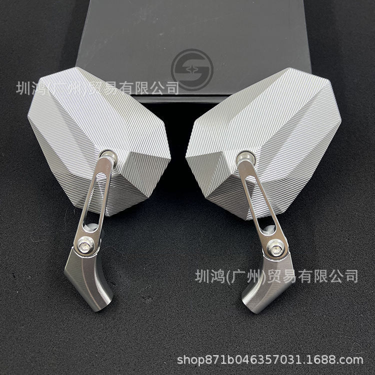 AOS11CNC铝合金铝材质短杆后视镜适用于九号小牛极核电摩摩托车|undefined