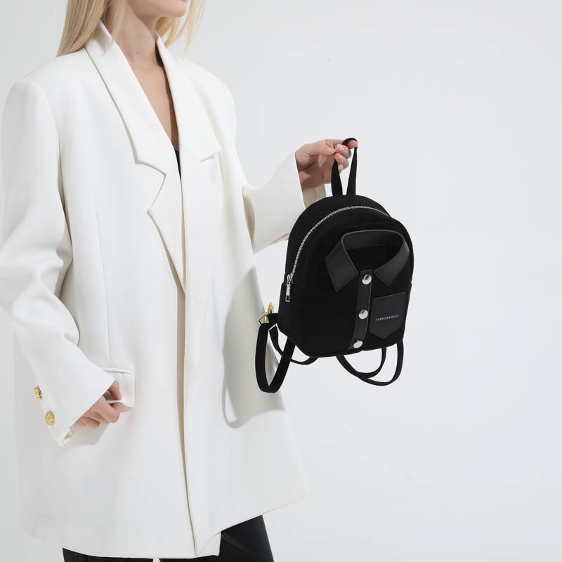Diseño coreano nicho sensación de personalidad camisa mochila pequeña y ligera mochila de mujer casual de moda bolsas de mujer de comercio exterior