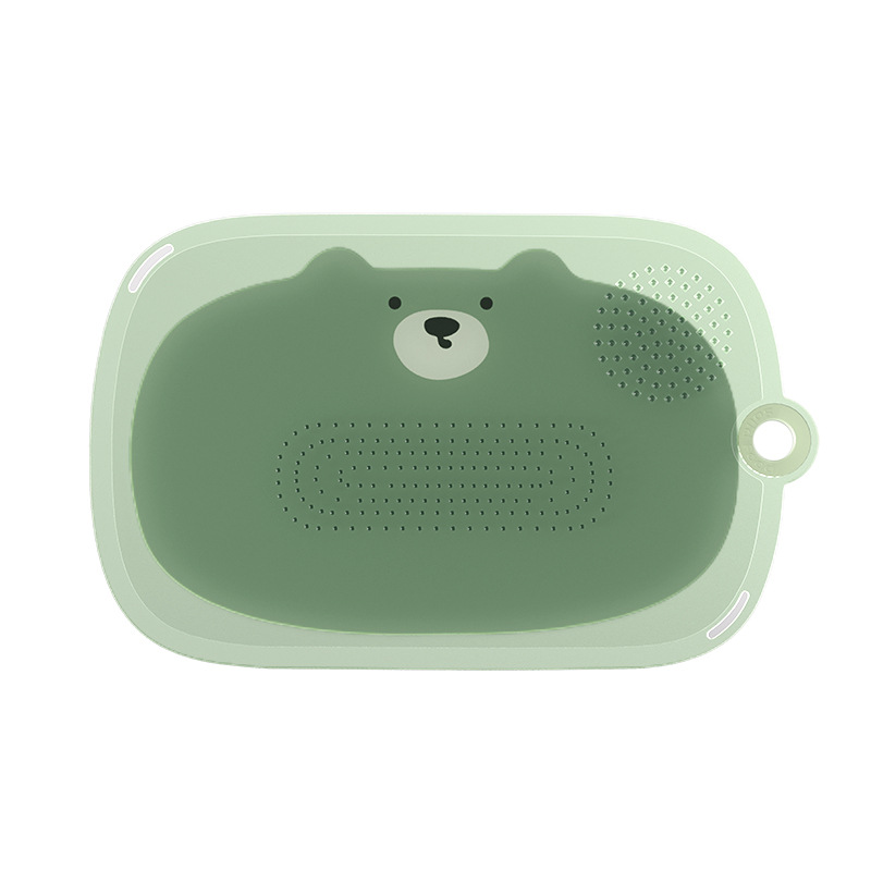 Nuevo tipo de placa de verduras de oso de grado alimenticio, tablero de corte de frutas caseras, tablero de escritorio de doble cara a prueba de moho, tablero de alimentos suplementarios para bebés, tablero de verduras