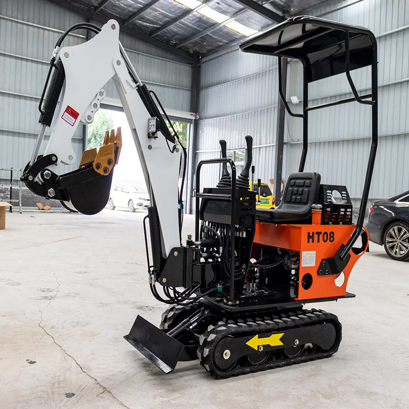 现货08小型挖机 08微型室内大棚农用勾机 0.8吨出口印度履带挖机