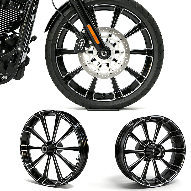 Custom Forged Aluminum Rims for Harley Motorcycles, Front 16-21 Inch, Suitable for Sports Bike Models Such as 883/X48