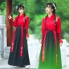 Apricot female red suit