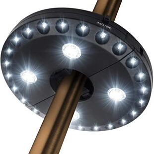 Outdoor Waterproof Tent 4*Aa Dry Battery 24+4Led Umbrella Pole Camping Style Light Removable Disc Hanging Lighting