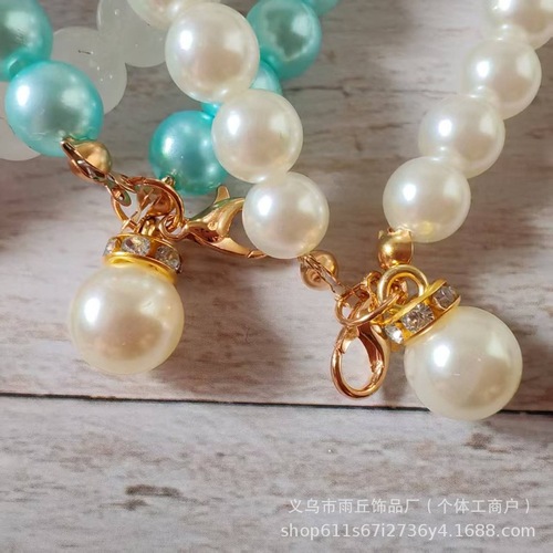Acrylic Pearl DIY Accessories Phone Chain Keychain Pendant Bracelet Bead Chain Pom-Pom Keychain Pendant Short Chain
