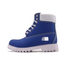 跨境外贸添柏伦踢不烂头层牛皮大黄靴男女情侣款马丁靴厚底高帮鞋