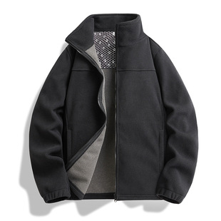 Outdoor Boiling Graphene Heat Storage Fleece Clothes for Men and Women Couple Autumn and Winter Thickened Warm Fleece Collar Jacket