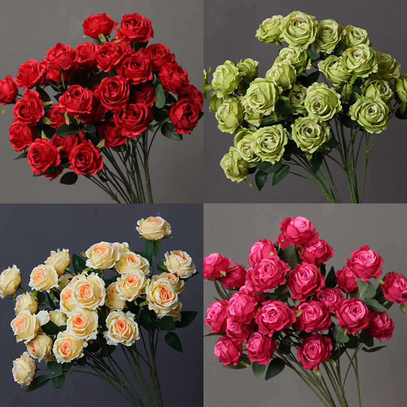 Artificial Rose Flowers, Snow Mountain Roses, Wedding Silk Flower Backdrop, Flower Arrangement Materials, Aisle Decorations, Fake Flower Bouquets, Floral Art Ornaments Artificial Rose Flowers, Snow Mountain Roses, Wedding Silk Flower Backdrop, Flower Arrangement Materials, Aisle Decorations, Fake Flower Bouquets, Floral Art Ornaments