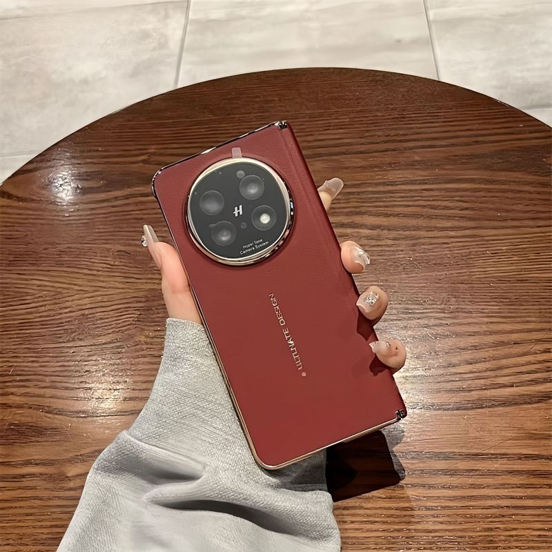 oppofindn5 携帯電話ケースに適した新しい中心軸保護 N5 プレーンレザー電気メッキレンズオールインクルーシブヒンジ落下防止ケース|undefined