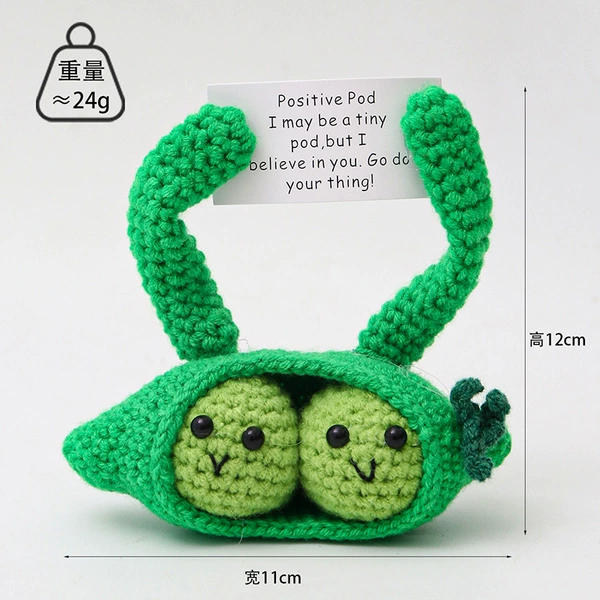 Pea raising hands P card