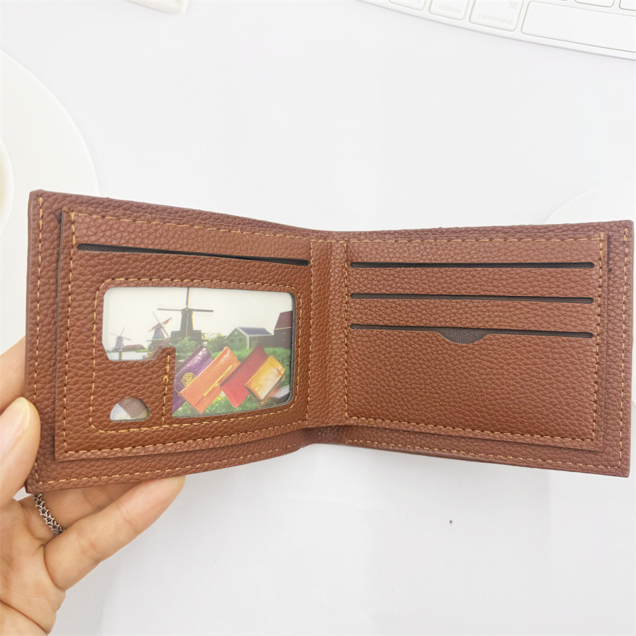 Kort herrplånbok Dubbel läderbotten utan spänne herrplånbok_voghion.com