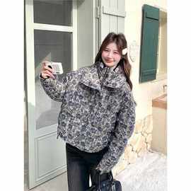 轻薄羽绒棉服女2025年新款冬季宽松短款小个子面包派克服棉衣棉袄