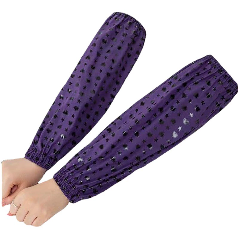 Оптовые универсальные длинные рукава из кожи с цветочным принтом для защиты от солнца, пыли, загрязнений и масла, с четырьмя швами, для взрослых