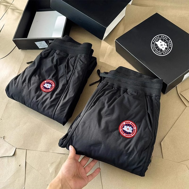 2025 New Autumn/Winter Men's Down-Filled Sweatpants, Casual Comfortable Pants, Loose Straight Leg Sports Sweatpants
