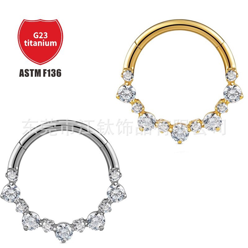 Pointed titanium steel lip stud product view