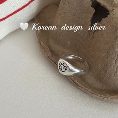 S925通體純銀小熊戒指女韓國小眾設計食指戒時尚個性可調節高級感