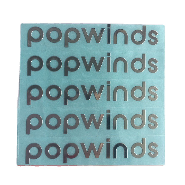 金属电镀logo标签标贴 透明转移膜电器水温显示仪纯镍片标牌 深圳