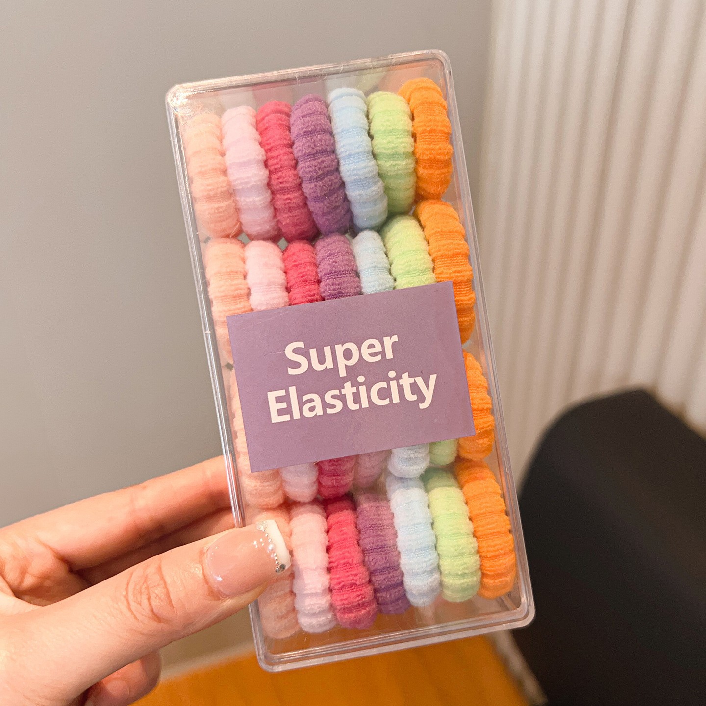Gomas para el pelo de alta elasticidad, colores, en caja – Mayorista de Yiwu