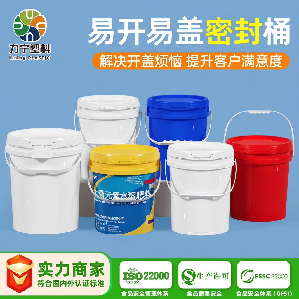 力宁加厚压盖食品级pp机油化工油漆桶包装桶1-25L升储水塑料桶
