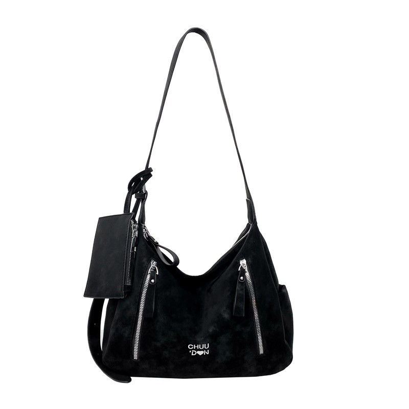 Transfronterizos de alta calidad y gran capacidad tote bag para mujeres 2025, nuevo otoño y invierno, mochila de hombro mate, bolsas de brazo de viaje