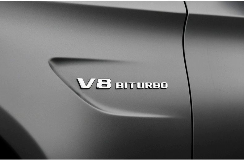 Mercedes-Benz AMG emblem, new E-Class and C-Class modifications, C43, C63S, E53, E63S, rear and side emblems, black modification decals