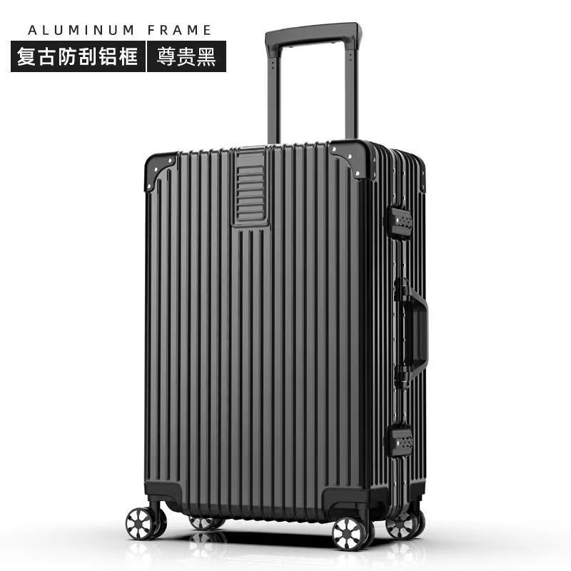 New fashion aluminum frame trolley case universal wheel student wear-resistant luggage large capacity 20-inch boarding password box